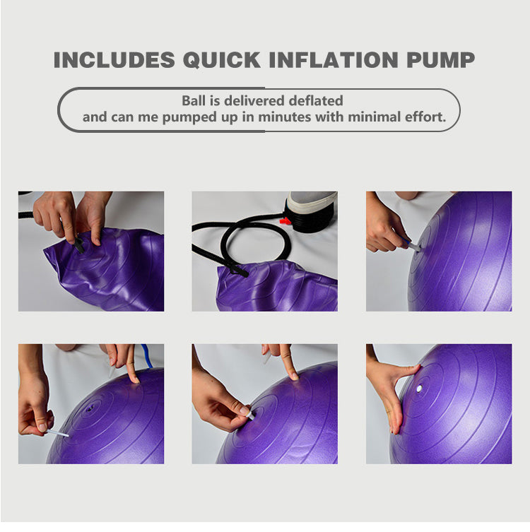 TOPKO PVC Pilates Yoga Ball - BLUE