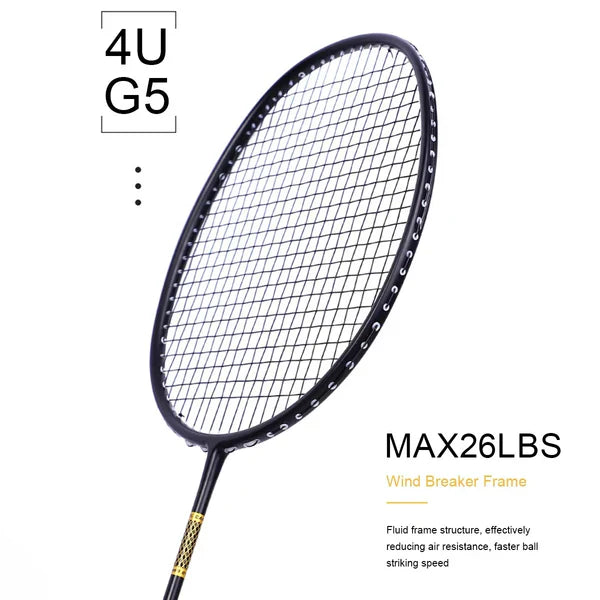 ALPSPORT  ALP ZJ 4U Super Light 28Lbs Professional Badminton Racket [100% Carbon Fiber] - 1PC
