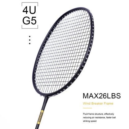 ALPSPORT  ALP ZJ 4U Super Light 28Lbs Professional Badminton Racket [100% Carbon Fiber] - 1PC