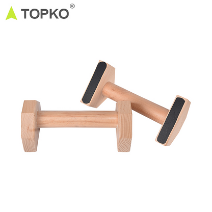 TOPKO Wooden Push-up Bar [Sturdy Grip]