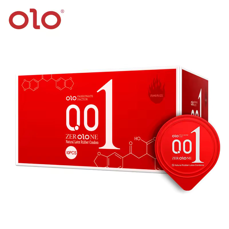 OLO 001 DELAY DRAGON CONDOM (10 PCS) - Round Packaging