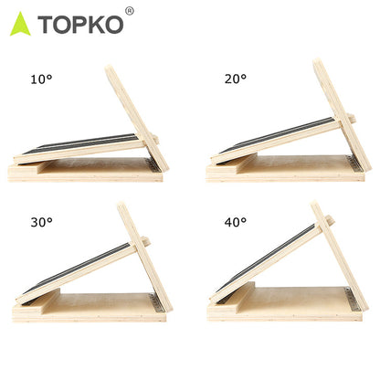 TOPKO Wooden Slant Board [Non-Slip Top Surface]