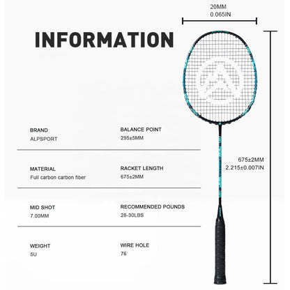 ALPSPORT 6U/G4 XW Badminton Racket [The Tortoise] - 1PC