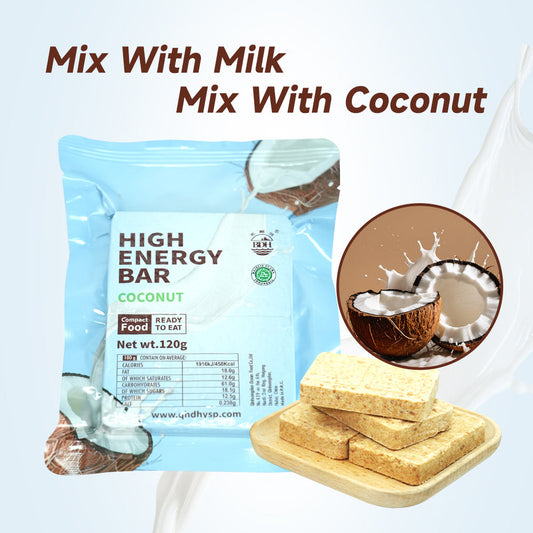 1 CASE - COCONUT High Energy Bar - 9 Boxes x 12 pcs - Exp. Date 2044