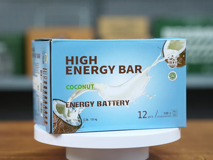 1 CASE - COCONUT High Energy Bar - 9 Boxes x 12 pcs - Exp. Date 2044