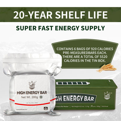1 TIN High Energy Bar [200g x 6pcs] Exp. Date August 2043