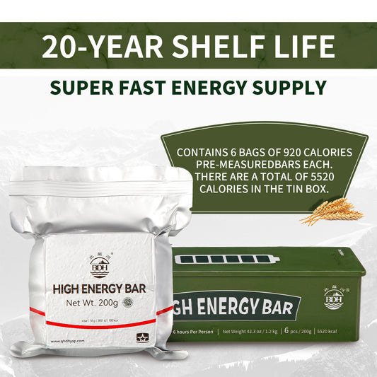 1 TIN High Energy Bar [200g x 6pcs] Exp. Date August 2043