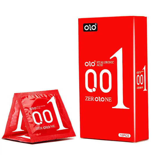 OLO 0.01 ULTRATHIN CONDOMS (10PCS) - Square Packaging