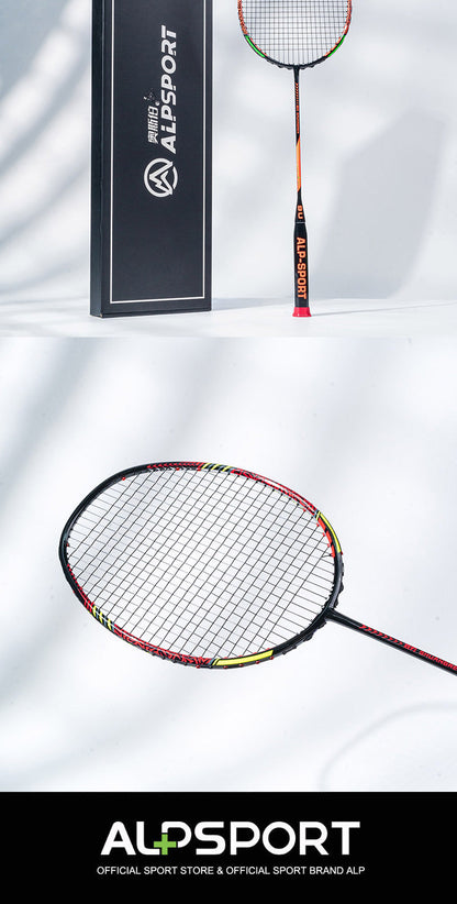 ALPSPORT SR - ALP SR Double-Edged Badminton Racket 9U/G5  [100% Full Carbon Fiber] - 1PC