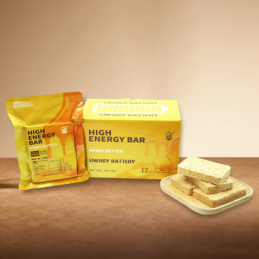 1 CASE - HONEY BUTTER High Energy Bar - 9 Boxes x 12 pcs - Exp. Date 2044