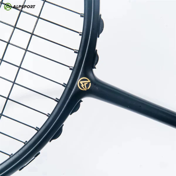 ALPSPORT BLACK XHP - ALP XHP 6U/G4  Badminton Racket With Grips [Full Carbon Fiber]- 1 PC BLACK