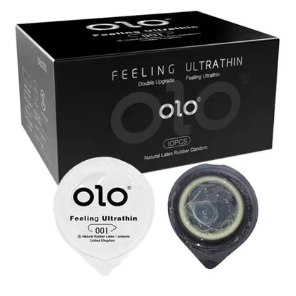OLO 001 DELAY DRAGON CONDOM (10 PCS) - Round Packaging