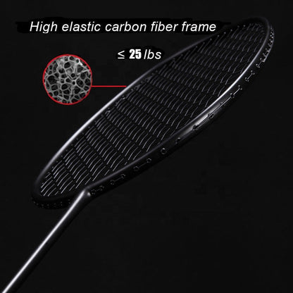 ALPSPORT RR 4U Badminton Racket - ALP G4 [100% Original Design Carbon Fiber] 22-25Lbs - 1PC