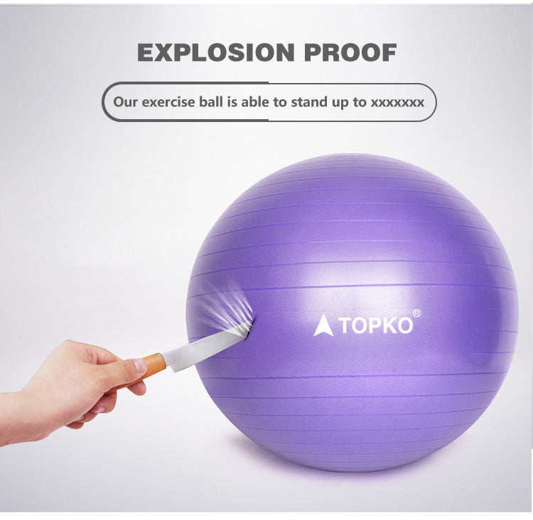 TOPKO PVC Pilates Yoga Ball - BLUE