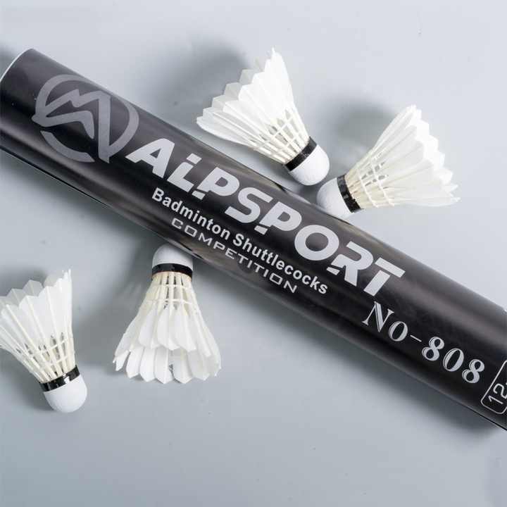 ALPSPORT SY808 - ALP 808 Tube Shuttlecocks [White Goose Feather] 76-77 - 12PCS