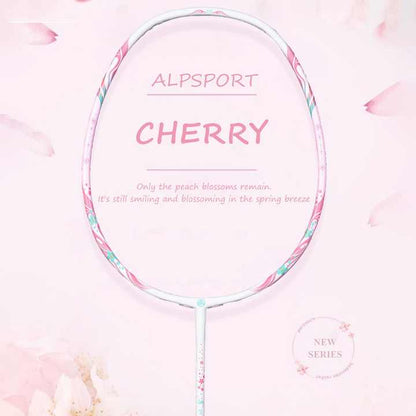 ALP SPORT TXCF 1pc 4U BADMINTON RACKET - ALP Cherry Carbon Fiber Pink & Purple Goddess Model