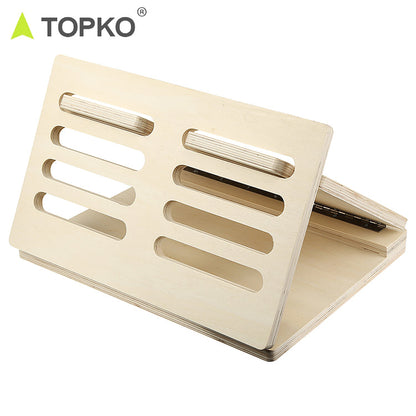 TOPKO Wooden Slant Board [Non-Slip Top Surface]