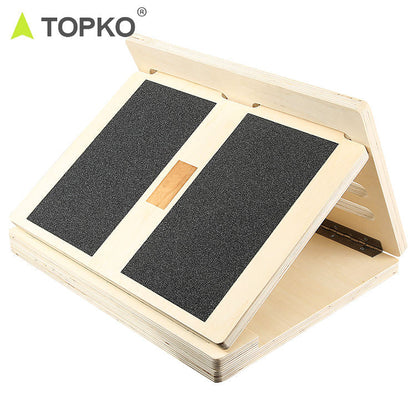 TOPKO Wooden Slant Board [Non-Slip Top Surface]