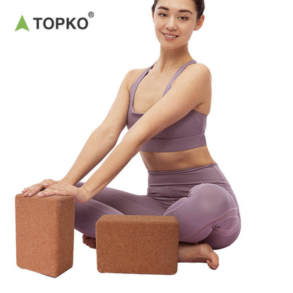TOPKO Cork Yoga Block [Eco-friendly EVA]