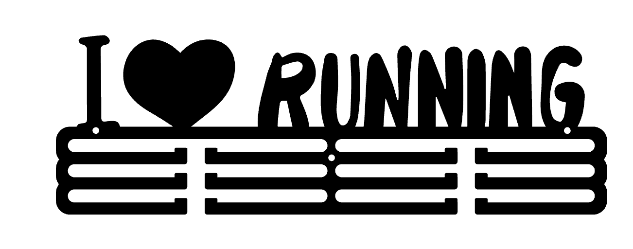 Medal Hanger - I LOVE RUNNING  [Metal]