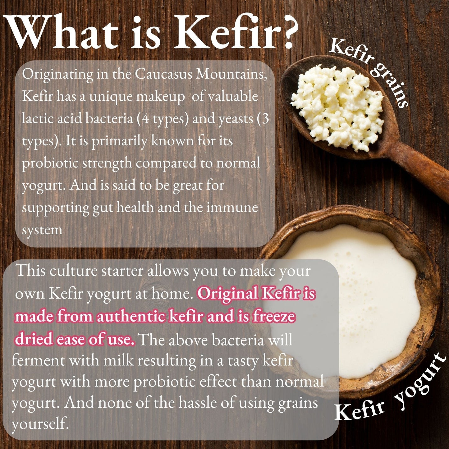 DIETARY FIBER +JAPANESE ORIGINAL KEFIR STARTER CULTURE (yogurt - style) 12 SACHETS IN 1 POUCH - 1 sachet makes 1 liter