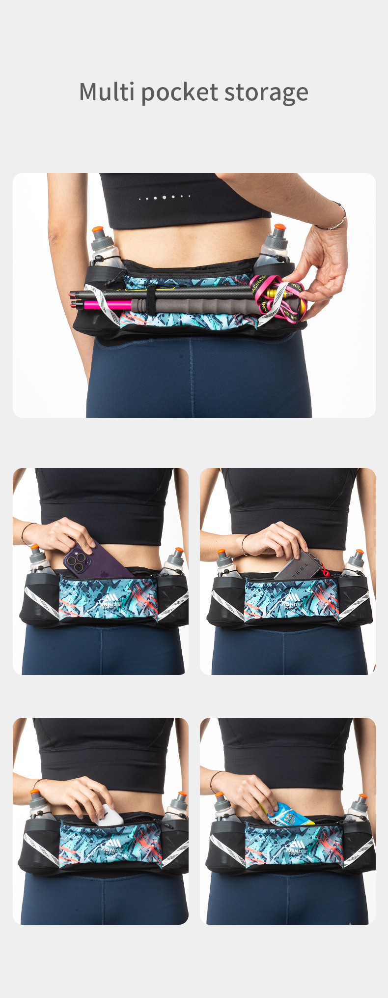Aonijie W8125 Sports Waist Bag/Running Belt Bag  - ORANGE