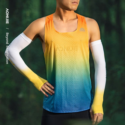 AONIJIE E4121 Running UV Protection Sunscreen Sleeves - WHITE