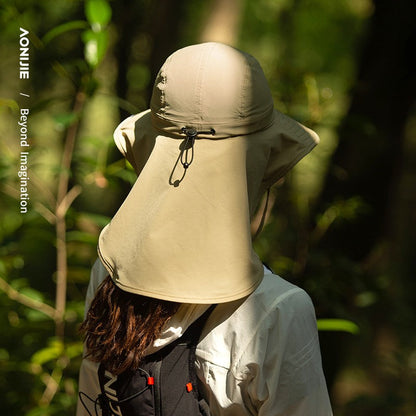 AONIJIE E4627 Long Brim Shawl Sports Hat - KHAKI