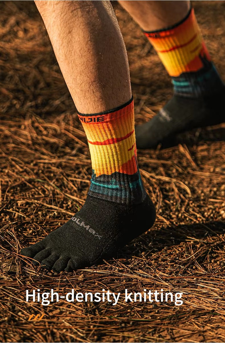 AONIJIE E4843 Calf Sports Toe Socks [DESSERT]