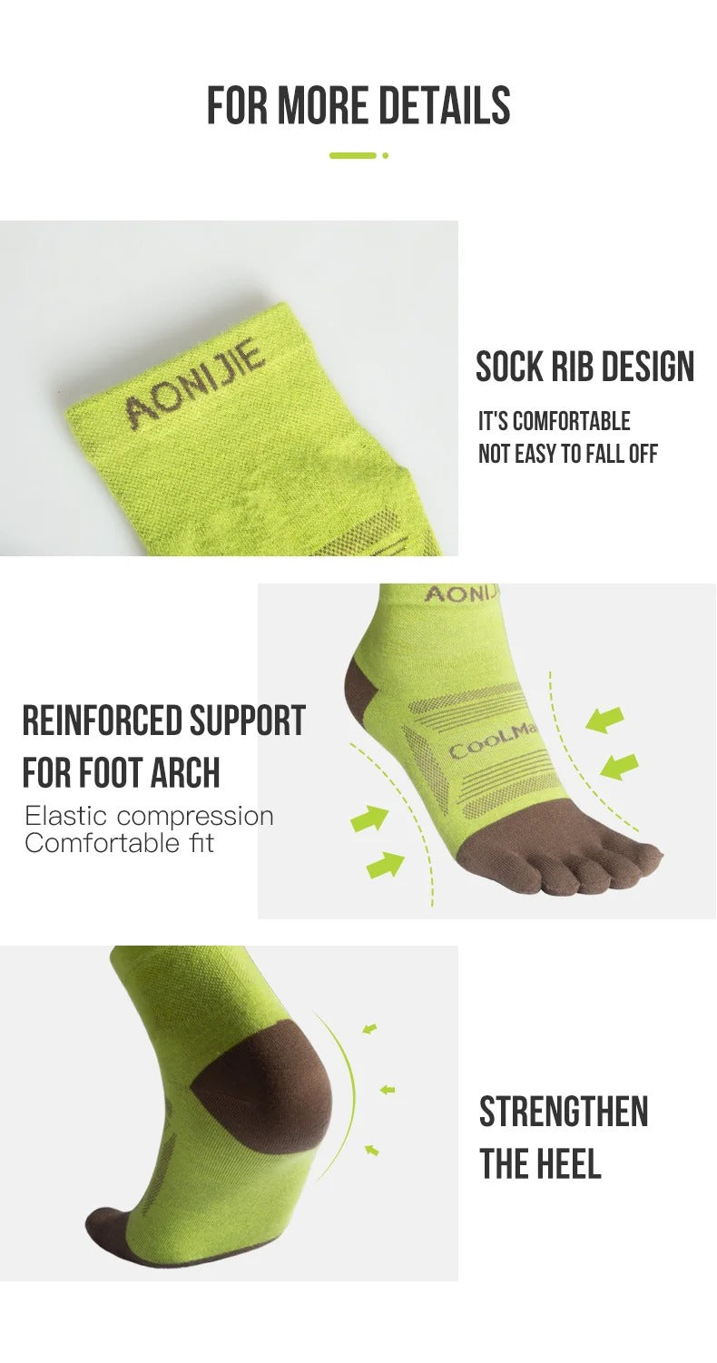 AONIJIE E4838 Sports Five Finger Socks [3 pairs]