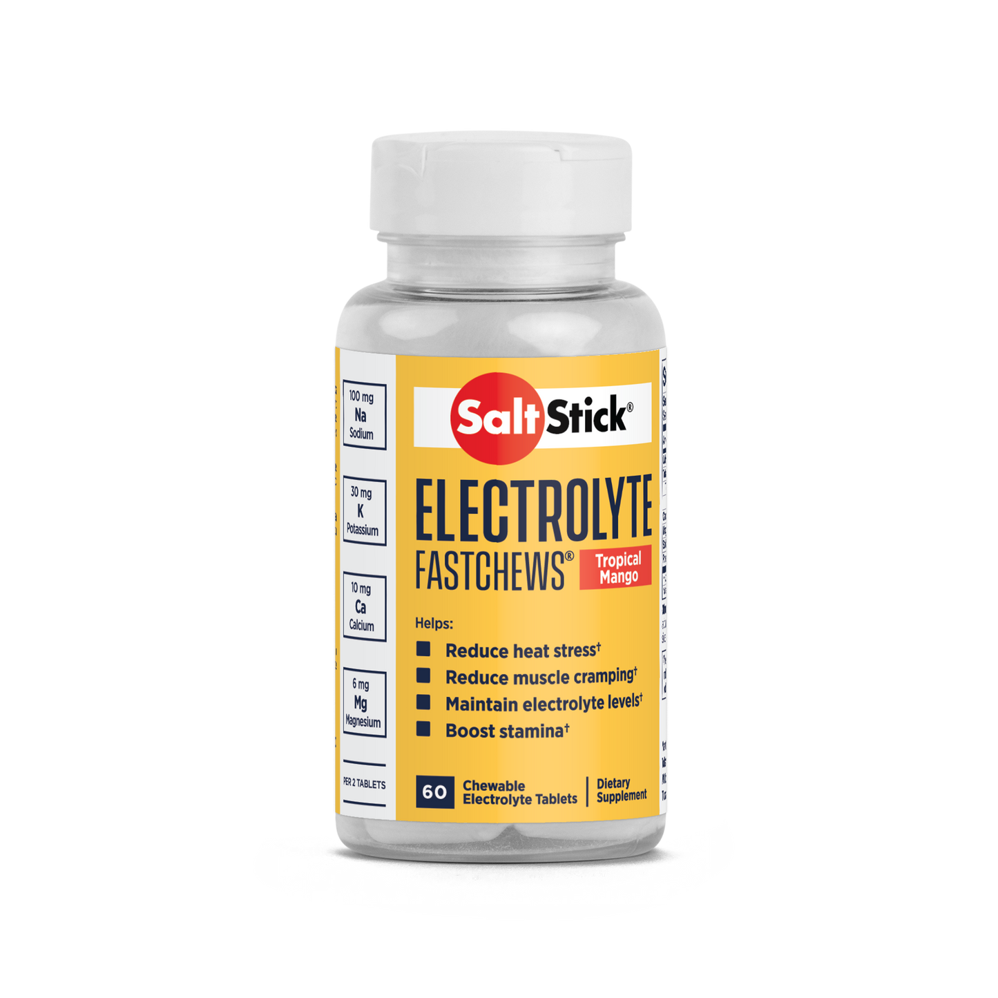 SaltStick Electrolyte Fastchews [Tropical Mango] - Bottle 60CT