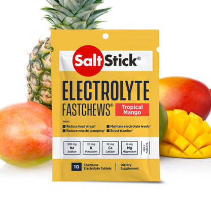 SaltStick Electrolyte Fastchews [Tropical Mango] - Bottle 60CT