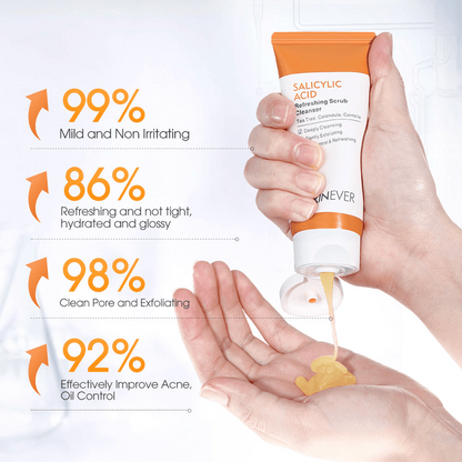 SKINEVER Salicylic Acid Refreshing Scrub Cleanser 75ml [Deep Cleansing Exfoliating Cleanser]