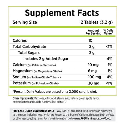 SaltStick Electrolyte FastChews [Green Apple] - Bottle 60CT