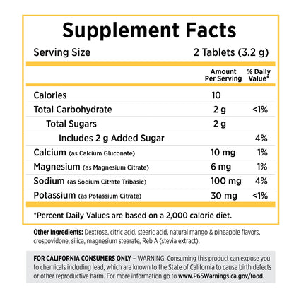 SaltStick Electrolyte Fastchews [Tropical Mango] - Bottle 60CT
