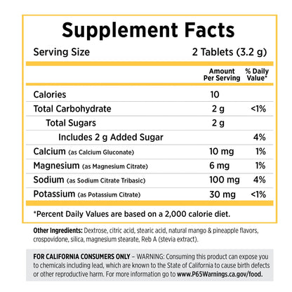 SaltStick Electrolyte Tropical Mango Fastchews - Bottle 60ct.