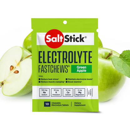 SaltStick Electrolyte FastChews [Green Apple] - Bottle 60CT