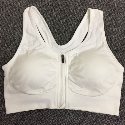 Breathable Women's Sports Bra [ Non-wire / Shockproof Front Zipper ]