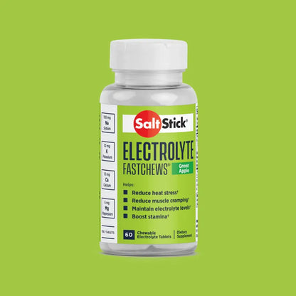 SaltStick Electrolyte FastChews [Green Apple] - Bottle 60CT