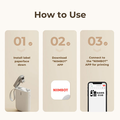 NIIMBOT [ D11/D110/D101/H1S ] Printable Thermal Label Sticker Paper - White 12-15mm