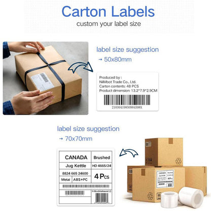 NIIMBOT [ B21/B1/B3S ] Printable Thermal Label Sticker Paper - White 20-50mm