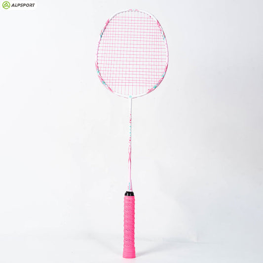 ALP SPORT TXCF 1pc 4U BADMINTON RACKET - ALP Cherry Carbon Fiber Pink & Purple Goddess Model