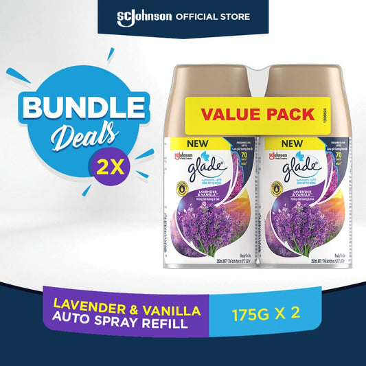 Glade Automatic Spray Refill 175g x 2 [ Lavender & Vanilla Twin ]