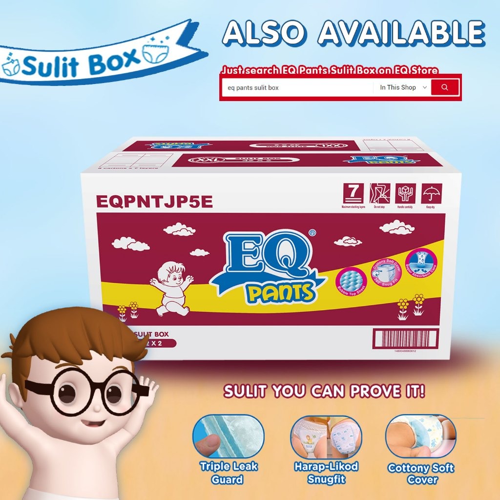 EQ Pants Baby Diapers [ MEGA PACK 66 PCS ] - XXL