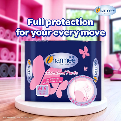 1 CASE - Charmee Menstrual Pants Large 6s x 12 packs