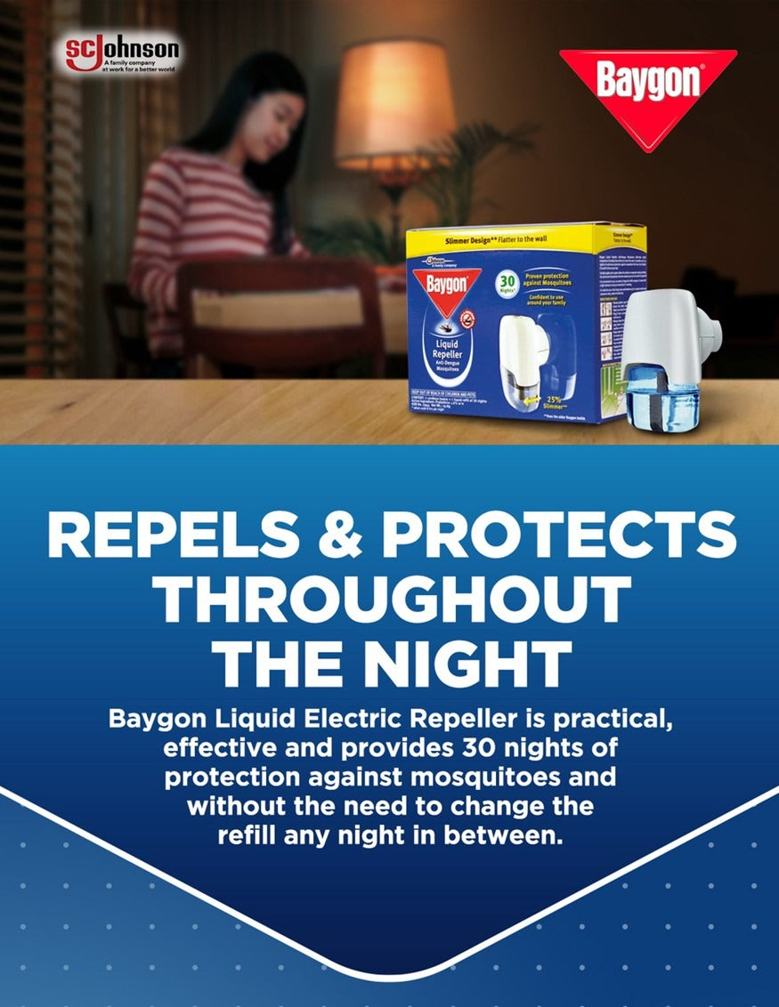 BAYGON Liquid Vaporizer Refill 19.8g/30nights [Pack of 3]