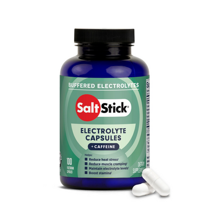SaltStick Race Ready (Electrolyte Caps Plus + Caffeine) buffered electrolyte salts - Bottle 100 Capsules