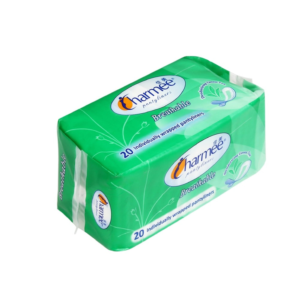 1 CASE - Charmee Pantyliner Breathable Deodorizing Green Tea [20's x 24 Packs]