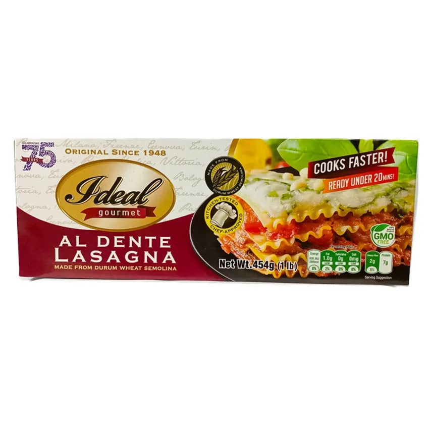 1 CASE - IDEAL GOURMET PASTA Al Dente Lasagna 454G (12pcs)