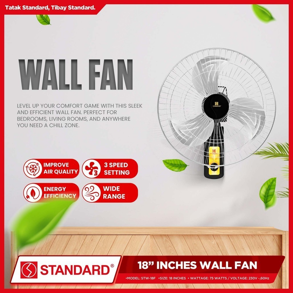 STANDARD Electric Fan 18" (Wall Fan Metal Blade) - STW-18F